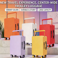 Valise à roulettes de haute qualité avec barre de traction large, roues silencieuses omnidirectionnelles, 20 pouces, 24 pouces, bagages de voyage d'affaires
