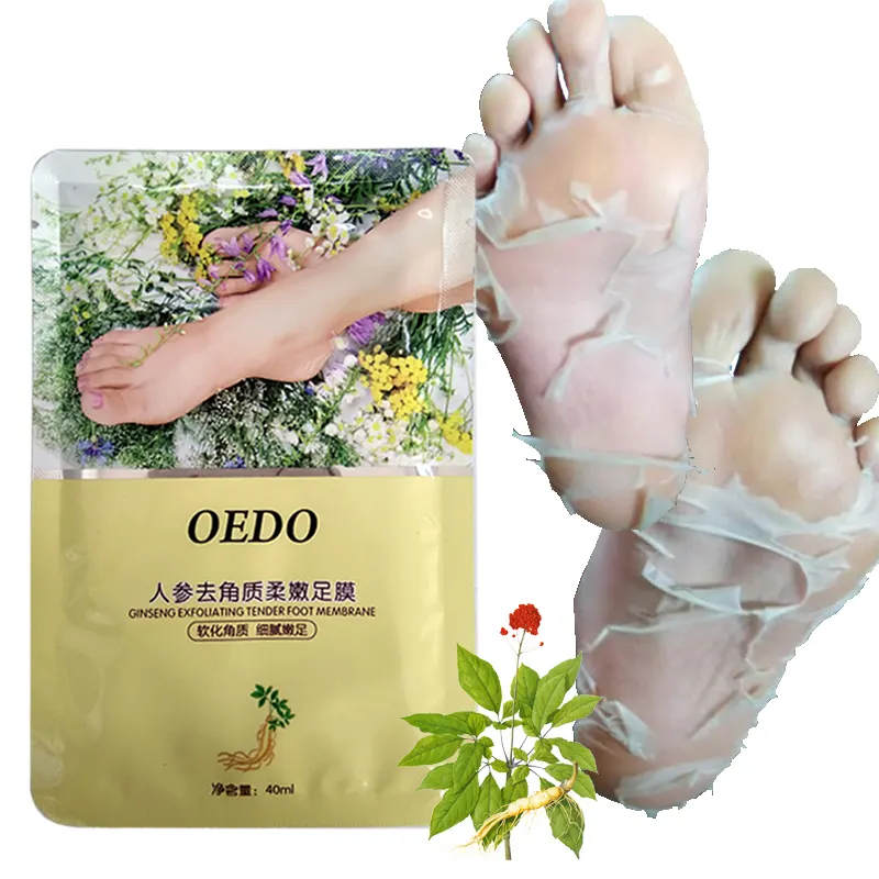 OEDO masker kaki Spa kaki pria dan wanita, masker pengelupasan Ginseng Eksfoliasi kaki