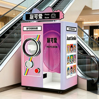 Cabina de Fotos Digital de Impresión Rápida para Interiores de Centros Comerciales, Cabina de Fotos con Cámara HD de Belleza