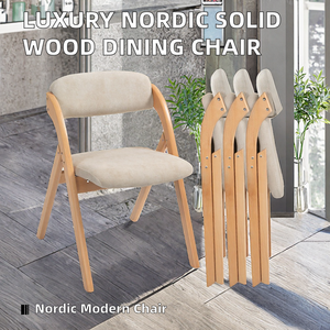 Luxury Scandinavian Solid Wood Removable Dining <b>Chair</b> for Home- Furniture Hotel & Apartment Use - Product Image 2