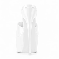 Nouvelles mules à plateforme noires brillantes 2026, design élégant, 16 cm, sandales à plateforme à enfiler pour femmes