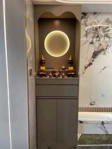 Meuble de niche bouddhiste haut de gamme en panneau artificiel pour salon intérieur - Product Image 2