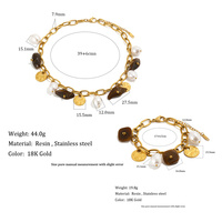 Colliers ras du cou en acier inoxydable épais avec perles, pierres ou pièces de monnaie pour femmes, étanches, bijoux de clavicule, cadeau