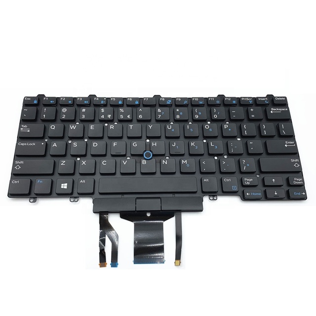 Genuine NEW Original for Dell Latitude 5490 7490 5495 Laptop Backlit US Layout Keyboard Dual Pointing 4VMV0 04VMV0
