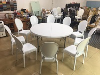 Bon marché Table ronde pliante en plastique HDPE pour extérieur mariage événement fête 10 personnes