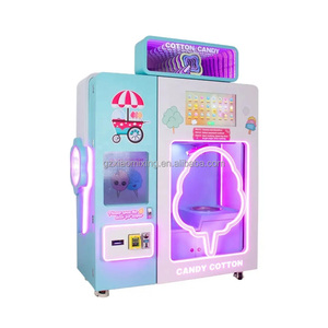<strong>Automatic</strong> Fancy Coin-Operated <strong>Cotton</strong> <strong>Candy</strong> <strong>Machine</strong> Durable Metal Design For Game Amusement Centers English Language - Product Image 3