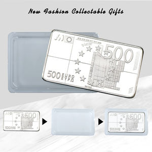 Collection de pièces commémoratives en métal européennes personnalisées, argent, barre de 500 <span class=keywords><strong>euros</strong></span>, <span class=keywords><strong>cadeau</strong></span> pour homme - Product Image 6