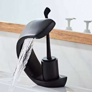 <span class=keywords><strong>Grifo</strong></span> de Lujo para <span class=keywords><strong>Lavabo</strong></span> con Cascada, Montado en Cubierta, Monomando de Latón Sólido, Válvula Cerámica, Agua Fría/Caliente para <span class=keywords><strong>Lavabo</strong></span> - Product Image 3