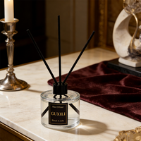 Diffuseur d'arômes haut de gamme pour la maison de 200 ml avec bâtonnets, sans flamme, sans eau ajoutée, sans alcool, diffuseur à bâtonnets, étiquettes personnalisées, KeepAirFreshDiffuser