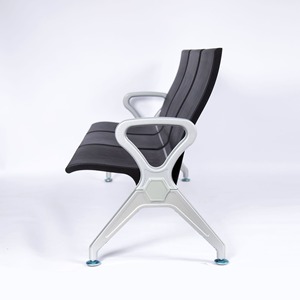เก้าอี้พักคอยแบบสามที่นั่งทรง PU สำหรับโรงพยาบาล พร้อมราวจับ - Product Image 2