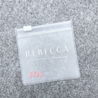 Sac personnalisé à fermeture éclair en plastique PVC transparent de petite taille pour bijoux, boucles d'oreilles, collier, emballage d'affichage, pochette à zip-lock