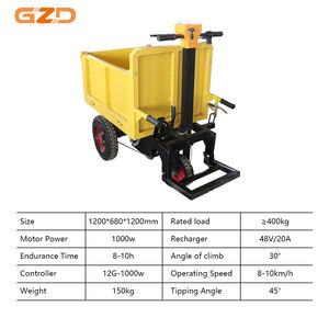 Stand Pessoas Mini 3 Rodas Dumper Site <span class=keywords><strong>Loader</strong></span> 800kg Caminhão Leve Carrinho Elétrico - Product Image 4