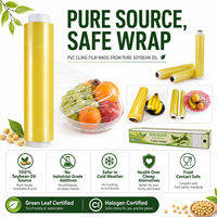 Film alimentaire en papier de qualité alimentaire, papier alimentaire coréen en polyéthylène, film alimentaire frais en PVC en rouleau pour machine à sushi