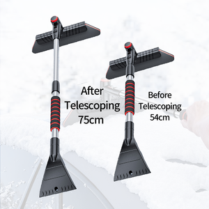Phụ kiện mùa đông tuyết bàn chải 3-in-1 mở rộng nhôm có thể điều chỉnh tuyết xẻng kính chắn gió tuyết xẻng Ice <span class=keywords><strong>scraper</strong></span> công cụ làm sạch - Product Image 6