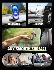 Original Factory Strong Magnets Car Mobile Stand Universal 360 <b>Rotating</b> Vacuum Car Mobile Phone Holder Magnetic Car Phone Holder - Product Image 2