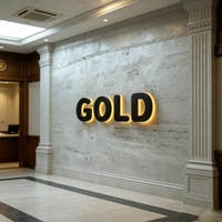 Enseigne personnalisée en lettres 3D rétroéclairées par LED, logo en acier inoxydable éclairé par halo, signalétique publicitaire écologique pour café, bar, entreprise