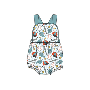 SR4033 Combinaison courte à manches courtes confortable pour bébé fille, imprimé voitures BLEU, vente en gros - Product Image 4