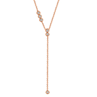 Gemnel mujeres 925 Plata gota cadena colgante encanto Cz colgante collar