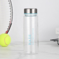 Logo personnalisé 500ml sans Bpa SK Tritan plastique transparent Ma bouteille bouteille d'eau avec couvercle en acier inoxydable