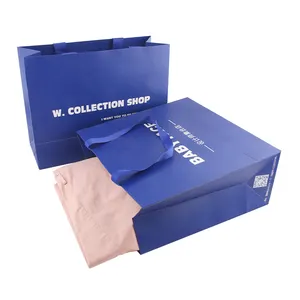 Drawstring Bag Custom Design Smart Shopping Paper Gift Bags For Clothing Jewelry Packaging