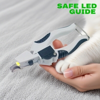 Logo personnalisé lumière LED pratique ABS grand acier inoxydable chien chat coupe-ongles pour animaux de compagnie produits de toilettage