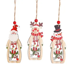 Christmas House Decoration Merry Christmas Tree Wooden Hanging Decoration Supplies Festival Party Home New Year Decoration