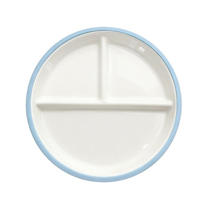<span class=keywords><strong>Platos</strong></span> de Porcelana Divididos con Mangas de Silicona, Plato de Alimentación Dividido para Microondas, <span class=keywords><strong>Platos</strong></span> de Succión Blancos para Niños Pequeños, Aptos para Niños Pequeños - Product Image 6