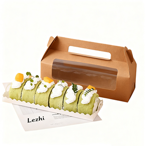 Impression personnalisée Boîte cadeau de présentation de conteneur de gâteau jetable à <span class=keywords><strong>prix</strong></span> raisonnable avec couvercle - Product Image 4