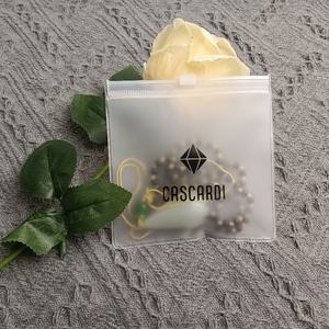 Sac avec logo personnalisé en EVA bague collier stockage de boucles d'oreilles pochette Ziplcok pour bijoux petits sacs d'emballage à fermeture éclair en plastique givré - Product Image 5