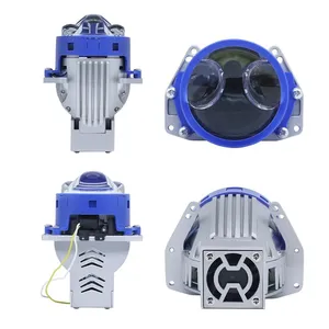 Lensa proyektor Laser P60, lampu depan lensa proyektor Laser ganda 3.0 inci bi led untuk lampu depan mobil retrofit