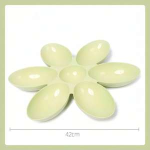 Tigela de Alimentação em Forma de Flor Multi-<span class=keywords><strong>Cat</strong></span> <span class=keywords><strong>Food</strong></span> Safety Guard, Plástico PP 7 em 1, Fácil de Limpar, para Gatinhos e Gatos Adultos - Product Image 6