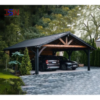 Abri de voiture en aluminium sur mesure avec toit en polycarbonate pour l'installation extérieure et l'ombrage des voitures