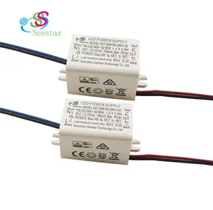 Изолированный AC220-240V DC12-24V Seestar 180mA 2W 3W 4W PF> 0,8 без мерцания TUV SAA CE CB ERP водонепроницаемый Светодиодный настенный драйвер