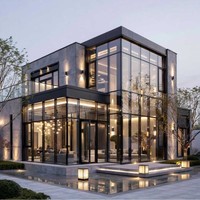 XIYATECH Fenêtres en aluminium à double vitrage de haute qualité, sur mesure, pour balcon résidentiel, grandes fenêtres panoramiques, fenêtres fixes