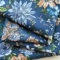 Tela Estampada 100% Algodón, Elegante y Fluida, 105GSM, Material Ligero Tejido para Prendas de Noche de Lujo, Suministro de Telas Premium