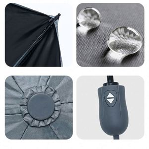 Parapluie de soleil pliable en 3 sections entièrement automatique de haute qualité avec logo pour la pluie - Product Image 6