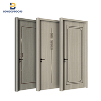 Porte Intérieure Moderne Étanche en Composite Plastique WPC, Porte en Bois Massif pour Intérieur de Maison et Bureau