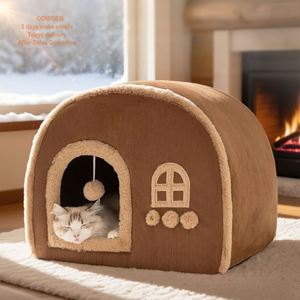 Luxury Modern Pet Villa House Nest for <b>Dogs</b> Cats & Rabbits with Plush PP Cotton Filling Anti-Slip Eco-Friendly Design Pet <b>Bed</b> - Product Image 1