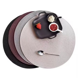 Tovagliette tonde intrecciate in PP tovagliette personalizzate tovagliette isolanti termici set di tappetini <span class=keywords><strong>da</strong></span> <span class=keywords><strong>tavolo</strong></span> <span class=keywords><strong>da</strong></span> pranzo di lusso tazza sottobicchiere - Product Image 1