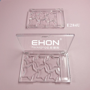 Unique Clear <b>Transparent</b> Lid Empty Eyeshadow Palette Kiss Shape Plastic Multi-Grid <b>Makeup</b> Blush Powder Container Cosmetic - Product Image 4
