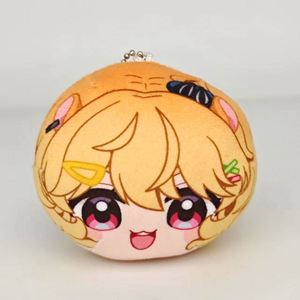 High Quality Cotton Filling Keychains Customized Logo Round Soft Pendant Keyrings Stuffed Animal Dolls at an Price - Product Image 2