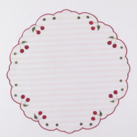 Nouveaux designs de tapis de table en tissu polyester imprimé en gros de Chine, forme de fruit, pour la décoration