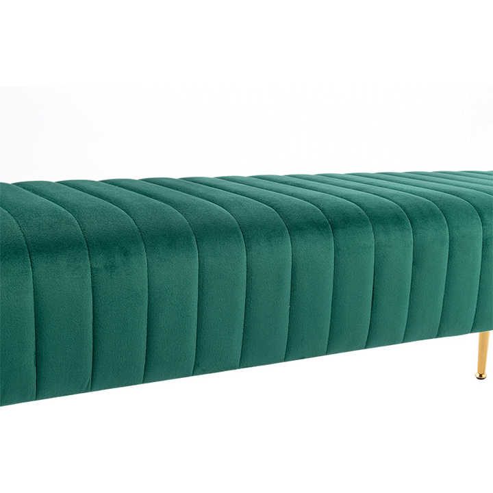 Velvet Tufted Ottoman Bench
