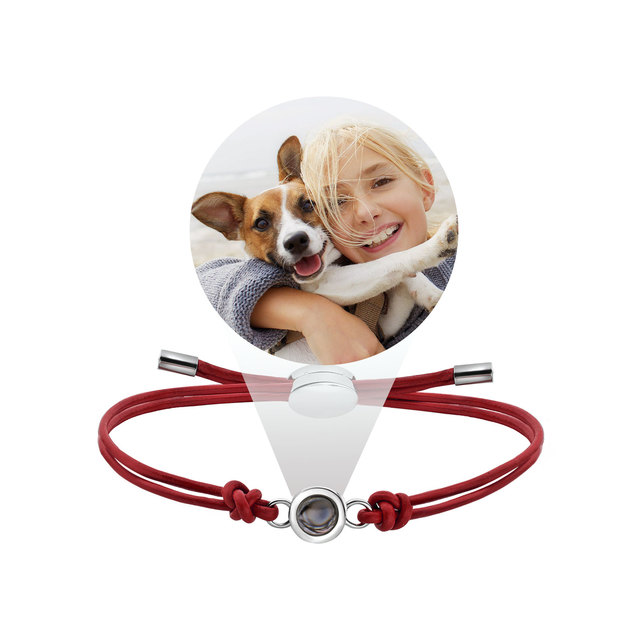 Customized Photo Projection Bracelet Personalized Valentines Anniversary Day Gift