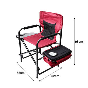 Anpassung Logo Einziehbarer zusammen klappbarer Camping Klapp direktor Stuhl mit Beistell tisch für Camping und Outdoor - Product Image 5