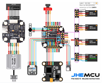 JHEMCU F745 Flight Controller Stack 45A 60A AM32 4-in-1 ESC, ICM42688P Gyro FC untuk FPV Quad Racing