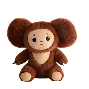 Yeni stil Cheburashka maymun peluş oyuncak büyük kulaklar maymun yumuşak doldurulmuş hayvan bebek anime çizgi film bebeği çocuk oyuncakları en iyi fiyat