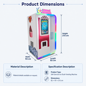 Distributeur automatique de glace pilée, kiosque à crème glacée molle, écran tactile, libre-service pour hôtel, restaurant, cinéma - Product Image 5