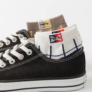 Chaussettes bateau à carreaux pour hommes en coton/fibre de bambou, imprimées numériquement, coupe basse, décontractées, invisibles, absorbant la transpiration, pour le printemps et l'été - Product Image 2