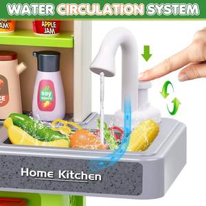 Ensemble de <span class=keywords><strong>cuisine</strong></span> multifonctionnel en plastique de 80 cm, jouet de simulation de <span class=keywords><strong>cuisine</strong></span> réaliste, <span class=keywords><strong>jeu</strong></span> de <span class=keywords><strong>cuisine</strong></span> pour enfants - Product Image 3